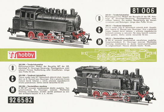 TT-Zeuke Katalog 1969-1970