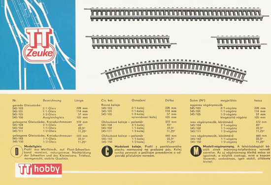 TT-Zeuke Katalog 1969-1970