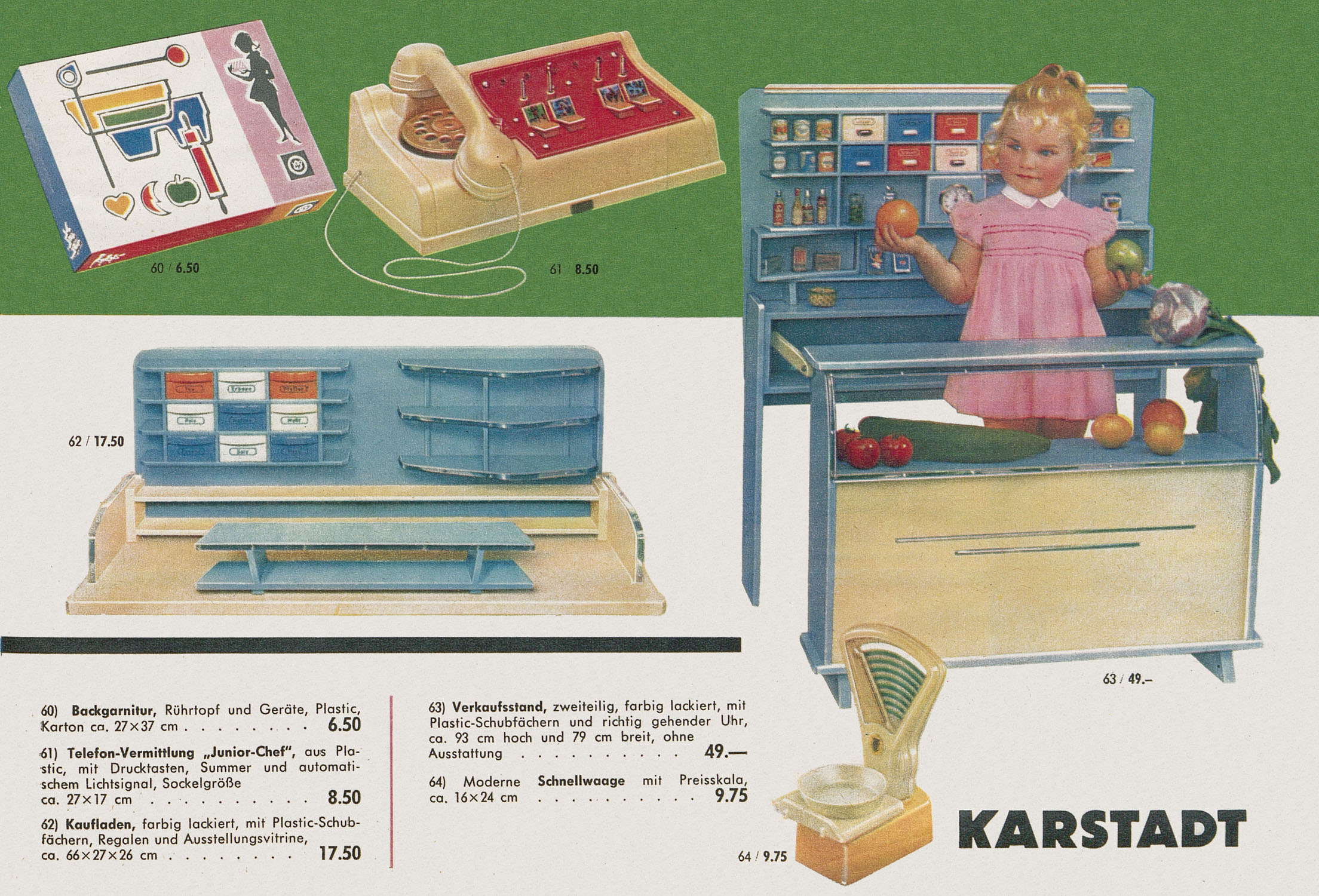 spielzeug 1960 conrad-antiquario Karstadt Katalog Spielw
aren 1960