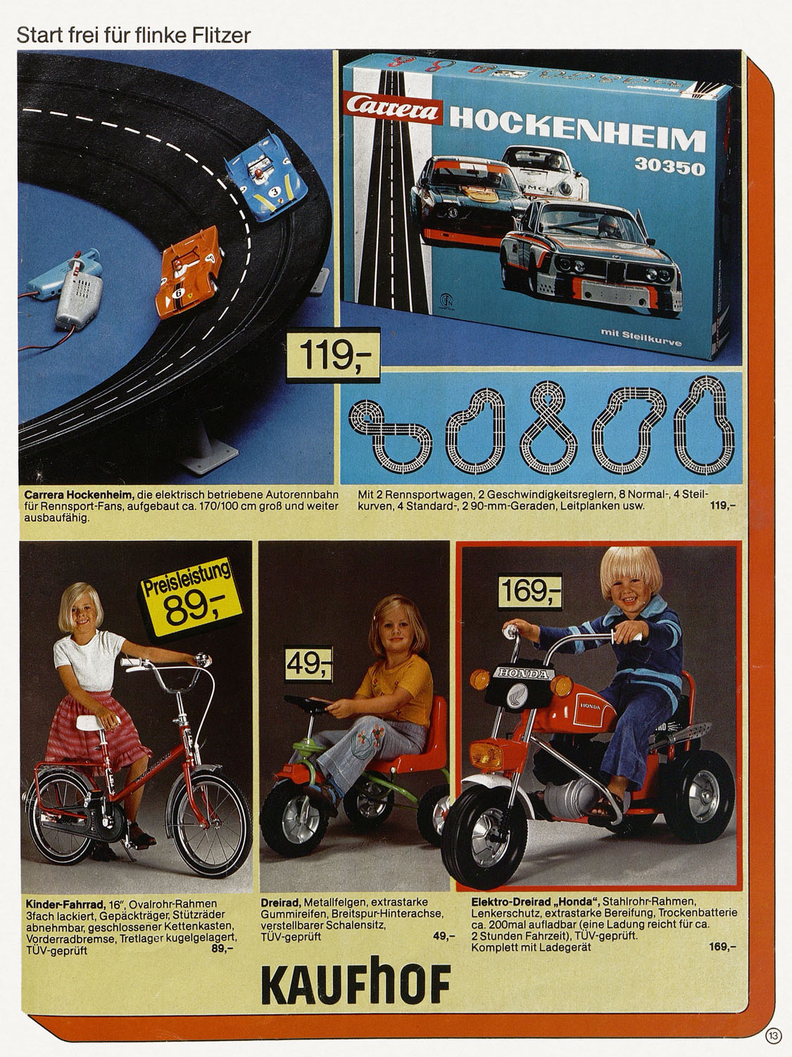 conrad-antiquario Kaufhof Spielzeug-Katalog 1976