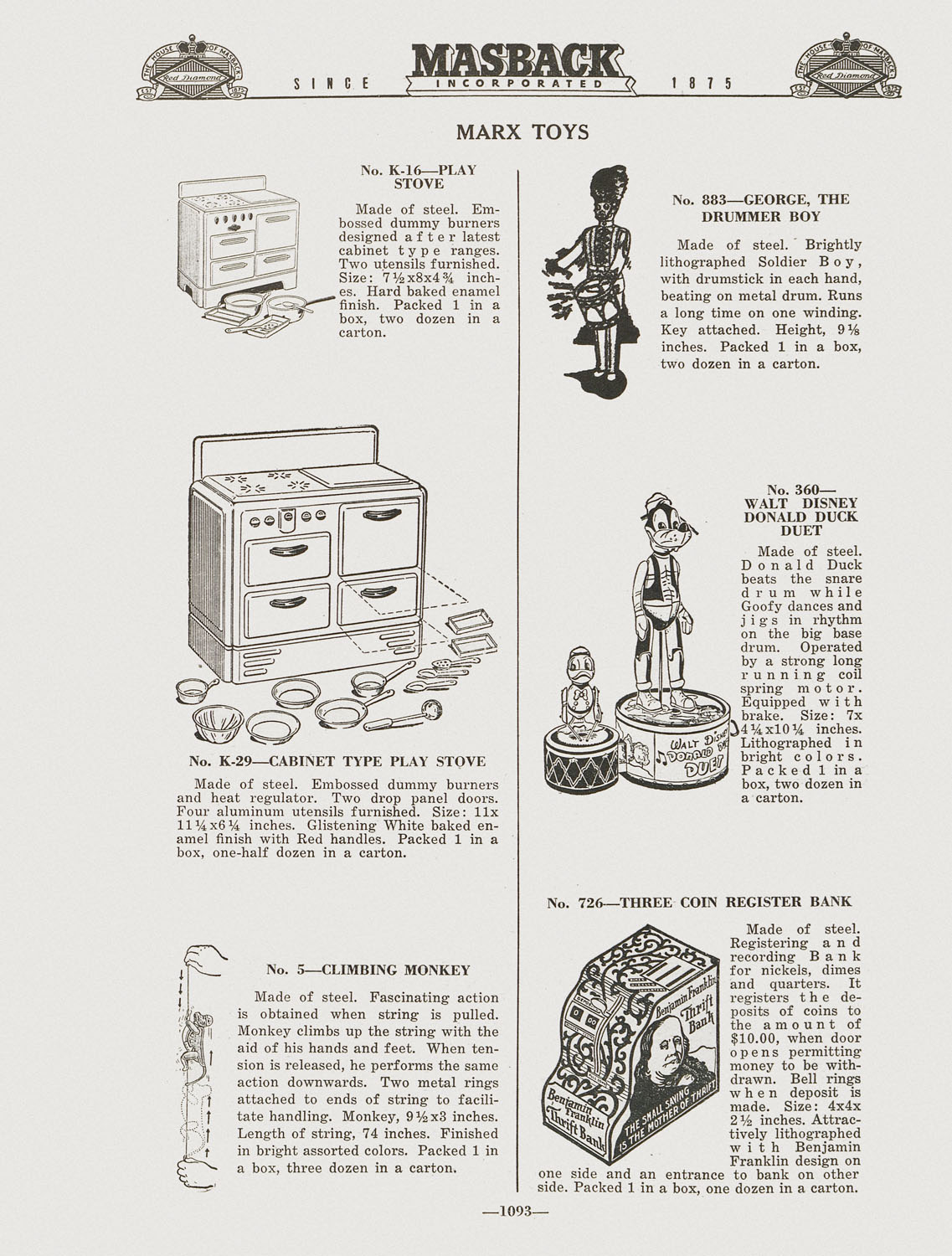 conradantiquario Masback Toy Catalog 1947