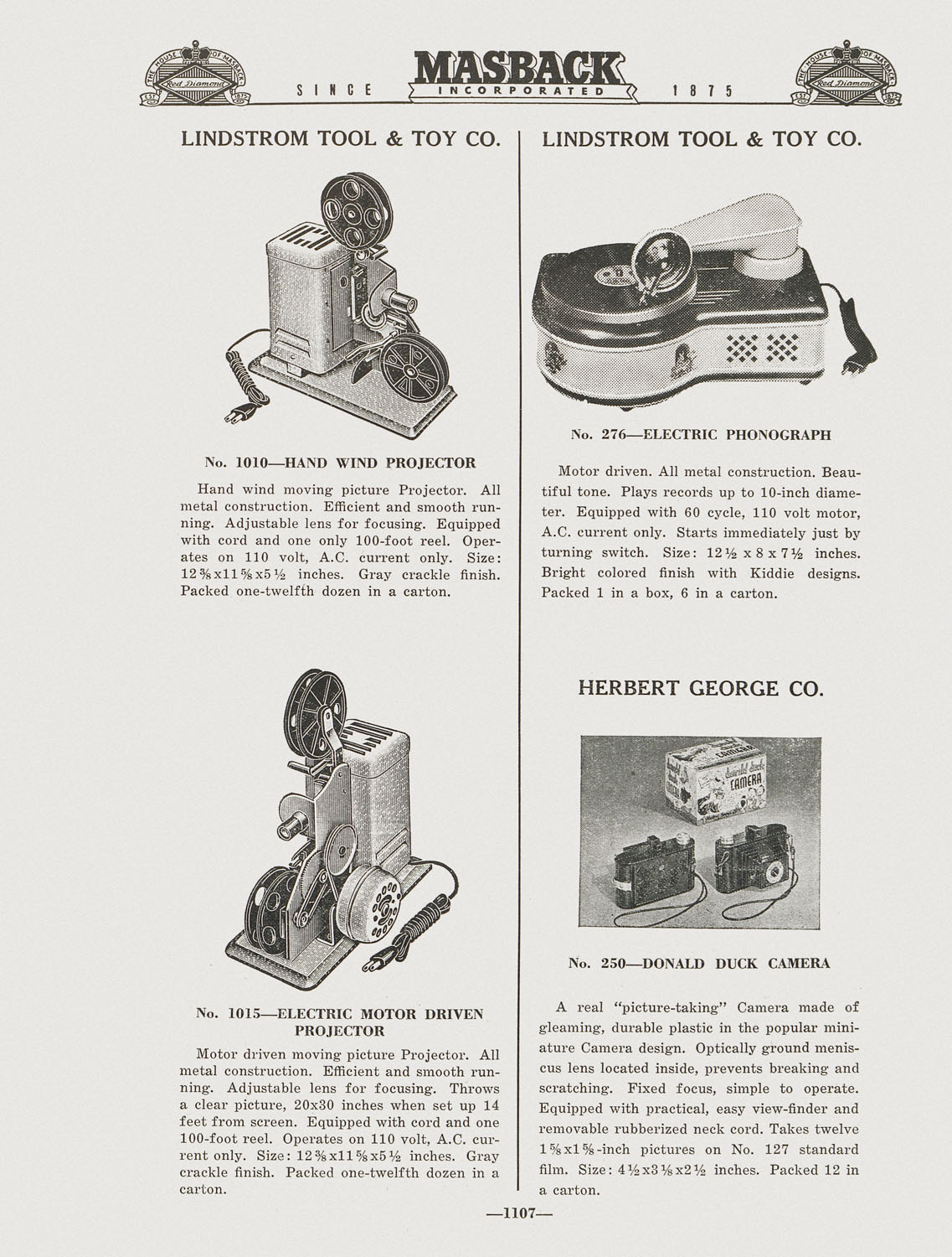 conradantiquario Masback Toy Catalog 1947