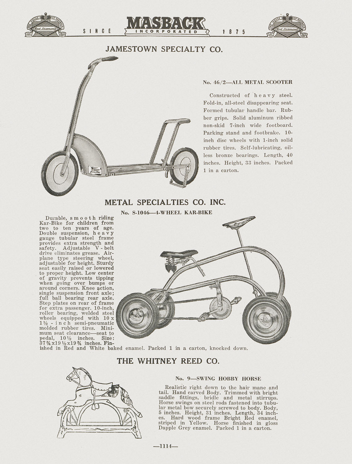 conradantiquario Masback Toy Catalog 1947