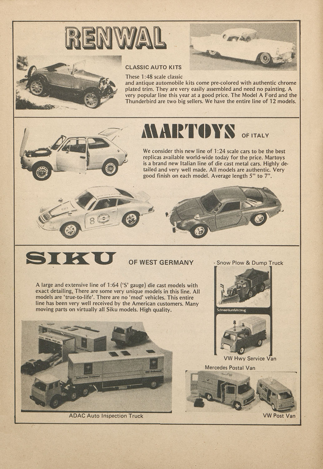 conradantiquario MTI Imports Miniature Vehicles catalog 1975