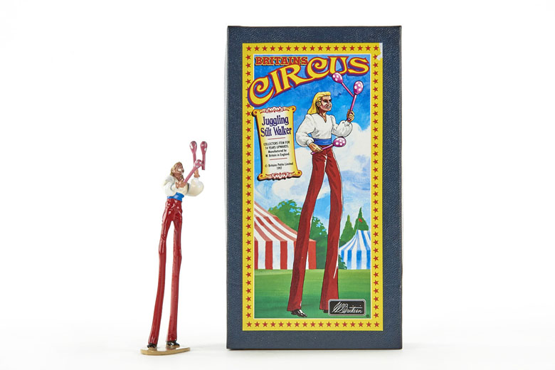 Britains Circus No. 8670 Jonglierender Stelzenläufer