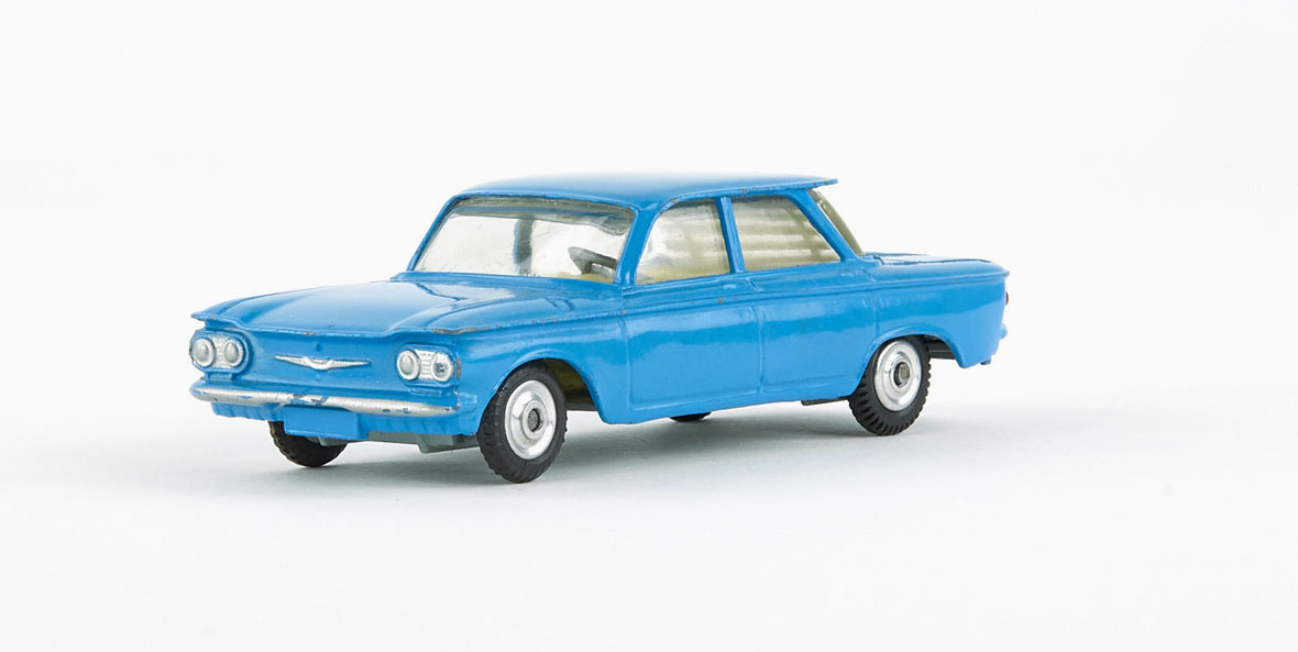 Miniature Corgi Toys 229 Chevrolet Corvair Vintage 1961 Bleu Clair 1/43