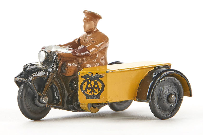 Dinky Toys 44 B Motorrad mit Beiwagen AA Patrol