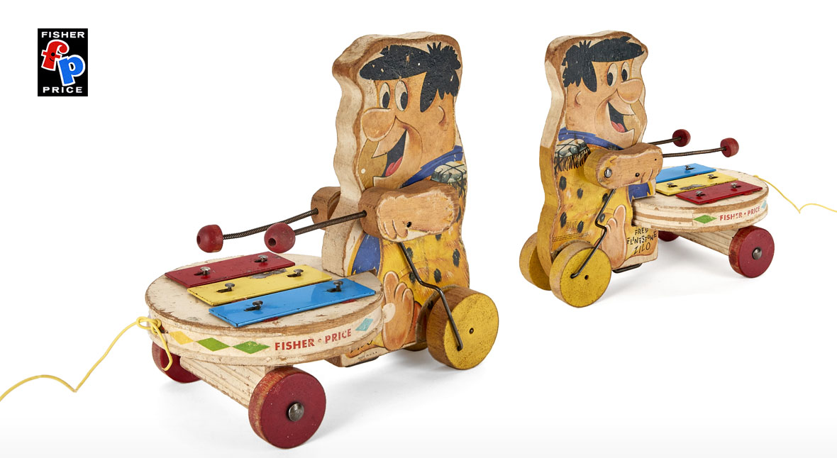 Fisherprice Holzspielzeug Fred Feuerstein, Fisherprice wooden fred flintstone