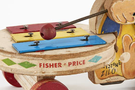 Fisherprice Holzspielzeug Fred Feuerstein, Fisherprice wooden fred flintstone