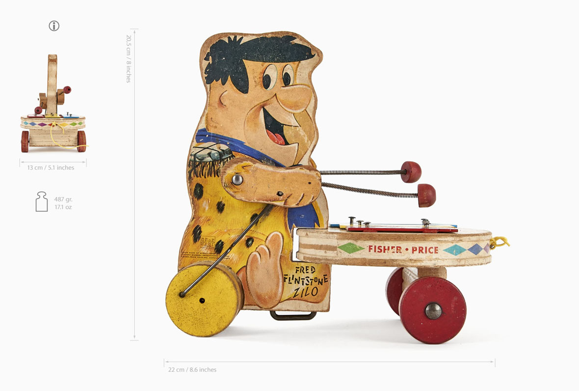 Fisherprice Holzspielzeug Fred Feuerstein, Fisherprice wooden fred flintstone