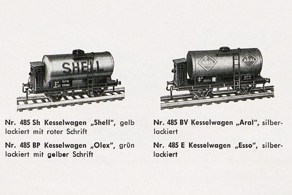 Fleischmann Nr. 485 E Spur 0 Kesselwagen Esso
