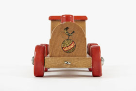 Gecevo Kastenwagenzug, Wooden Toys Train with trailer