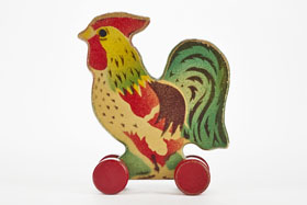 Lego Holzspielzeug Hahn, Lego wooden rooster