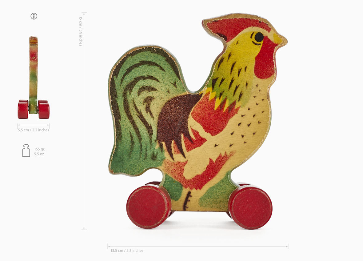 Lego Holzspielzeug Hahn, Lego wooden rooster