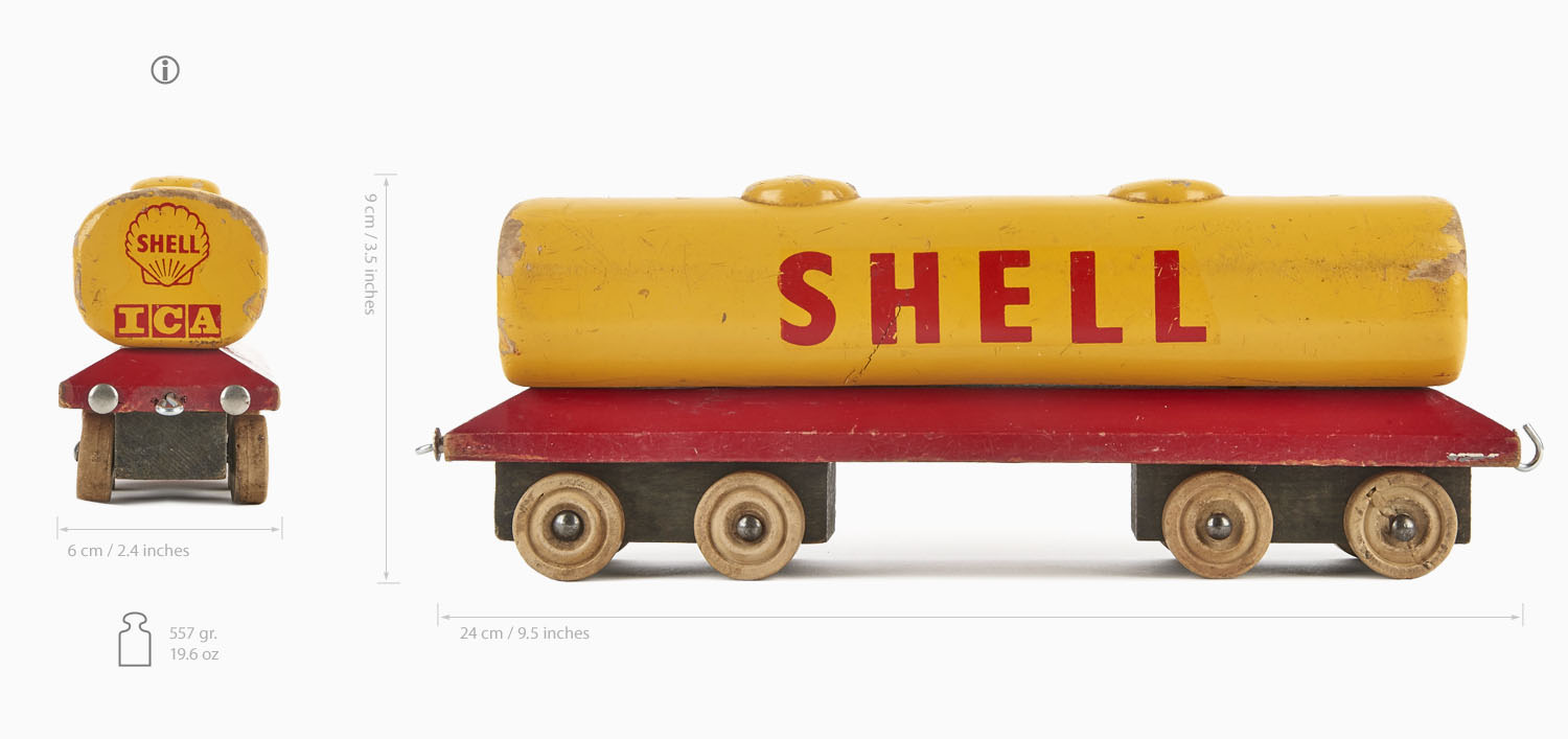 Lego Holzspielzeug Shell Kesselwagen, Lego wooden shell tank car