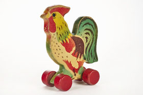 Lego Holzspielzeug Hahn, Lego wooden rooster