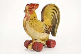 Lego Holzspielzeug Hahn, Lego wooden rooster