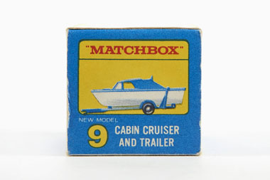 Matchbox 9 Cabin Cruiser and trailer OVP