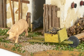 Preiser Nr. 1065 Schweinestall mit Figuren