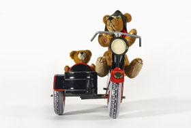 Tucher & Walther 10081 Motorrad mit Beiwagen und Hermann Teddy