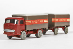 Wiking Mercedes Benz LP 321 Koffer-LKW Spedition mit Anhänger