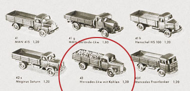 Wiking Mercedes Benz L 3500 Pritschen-LKW